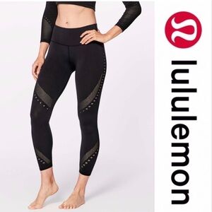 RARE Lululemon Reveal 7/8 Tight Legging Posy Black